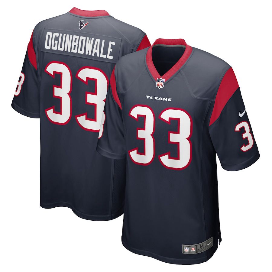 Men Houston Texans #33 Dare Ogunbowale Nike Navy Game Player NFL Jersey